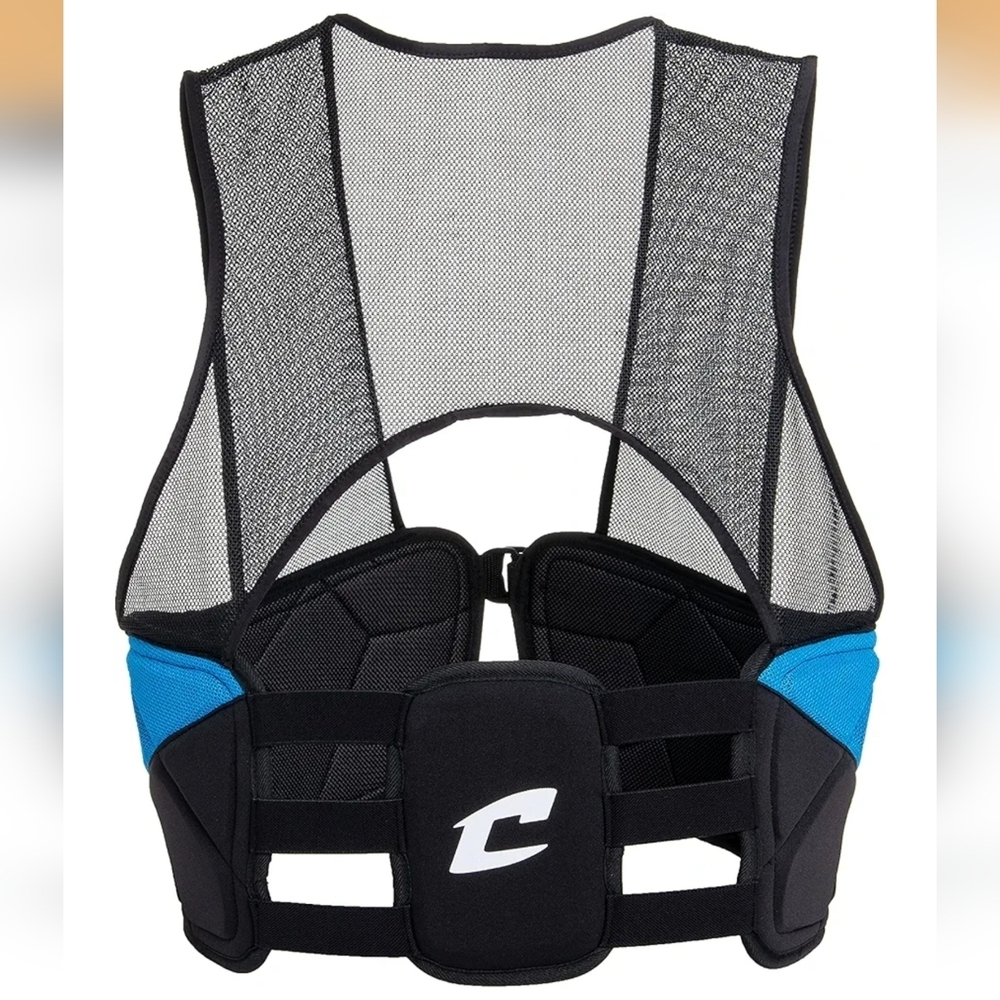 NWOT Boys Champro Air Tech Youth Football Rib Vest with Padded Rib Plate Guards